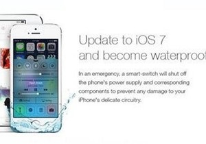 iOS7: користувачі iPhone знищили смартфони після жарту про захист від води