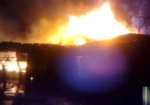 новости Киева - пожар - В Киеве горел склад строительного магазина