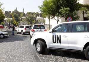 Новини Сирії - хімічна зброя - У Дамаску біля готелю, де знаходяться експерти ООН, розірвалися дві міни