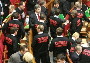 Справа Тимошенко - опозиція зібрала 150 голосів за проведення позачергової сесії Верховної Ради
