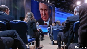 Путін вважає, що забезпечив стабільність і дисципліну в Росії