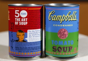 У США почали продавати томатний суп у консервних банках з дизайном Енді Ворхола