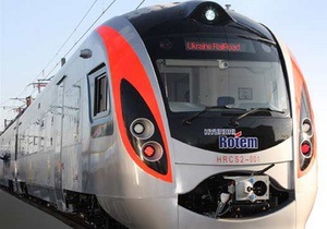 Скоростной поезд Hyundai совершил пробный рейс Киев-Днепропетровск