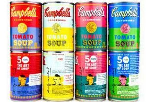 В американських супермаркетах з являться банки супу в стилі поп-арт