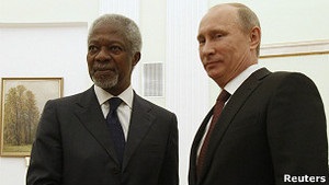 Аннан після зустрічі з Путіним: сподівають на одностайність Радбезу ООН щодо Сирії