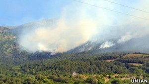 BBC Україна: Сотні людей і авіація гасять лісову пожежу в Криму