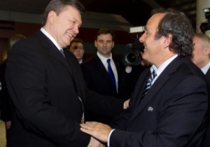 Фотогалерея: Французский связной. Янукович и Платини проинспектировали Львов