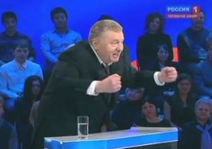 Жириновський на дебатах з Прохоровим влаштував скандал з Пугачовою