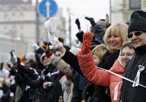 У Москві опозиція провела  політичну зиму . Вхід на Красну площу перекрито