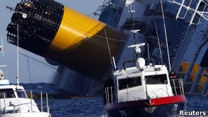 Лайнер Costa Concordia почнуть піднімати