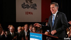 Ромні перемагає у штаті Айові з перевагою у вісім голосів