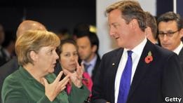 Девід Кемерон і Ангела Меркель обговорять кризу єврозони