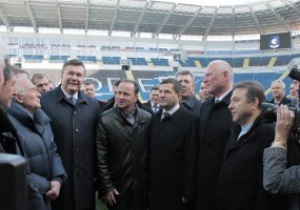 Янукович посетил новый стадион Черноморец в Одессе