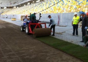 На арене к Евро-2012 во Львове начата укладка газона