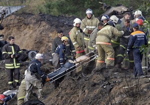 Упізнані тіла 19 загиблих в авіакатастрофі під Ярославлем