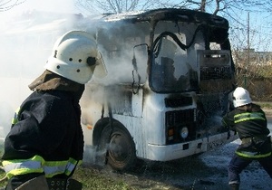 У Житомирській області згорів шкільний автобус, що перевозив дітей