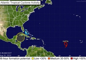 В Атлантичному океані посилюється тропічний шторм Катя