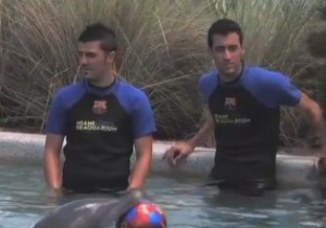 Гравці Барселони провели тренування з дельфінами