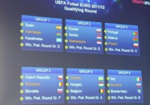 Украина узнала соперников по отбору на Евро-2012 по футзалу