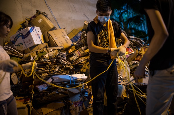 Майдан в Гонконге: палатки, баррикады и спящие студенты
