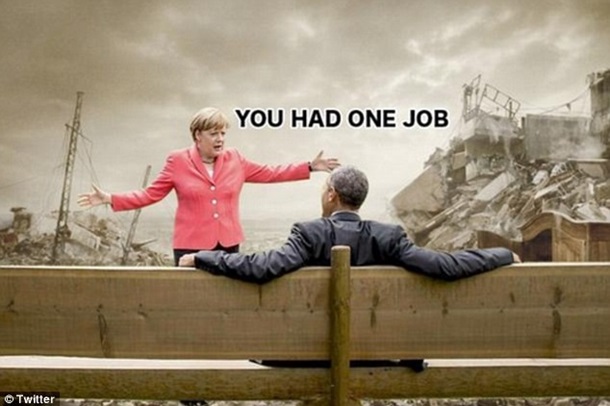 Джакузи с Ангелой. Встреча Обамы и Меркель породила новый мем. ФОТО