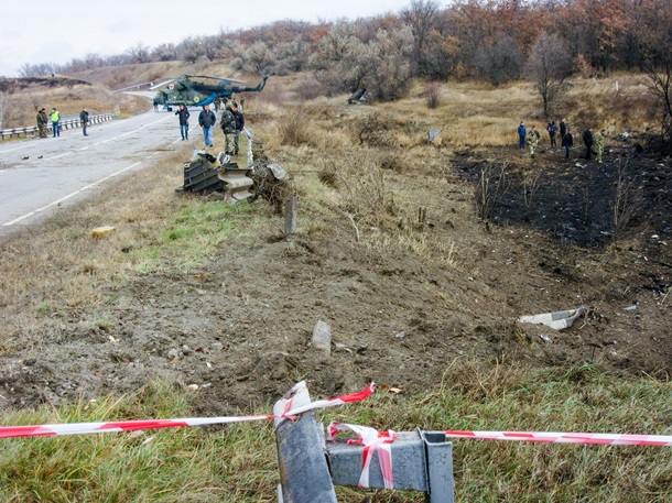 Опубликованы фото с места падения Су-25
