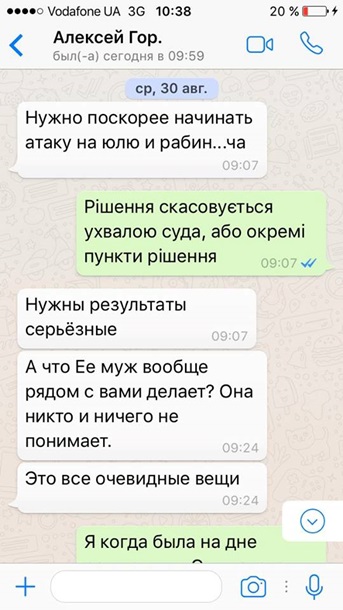 Соломатина обнародовала переписку с куратором из Администрации президента