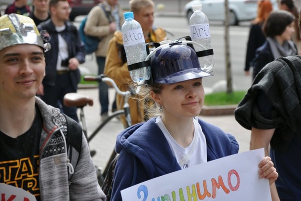 В столице марш учёных возглавил вареник. ФОТО