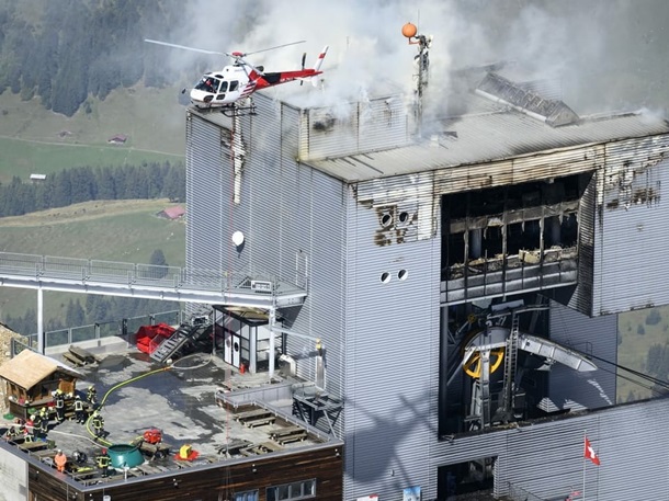 В Швейцарии горел ресторан на высоте три тысячи метров 3