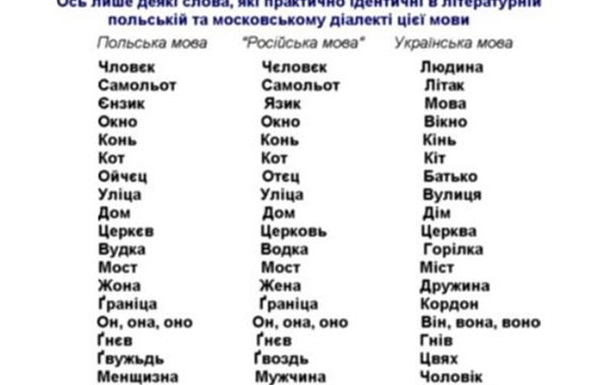 Русский язык - диалект польского!