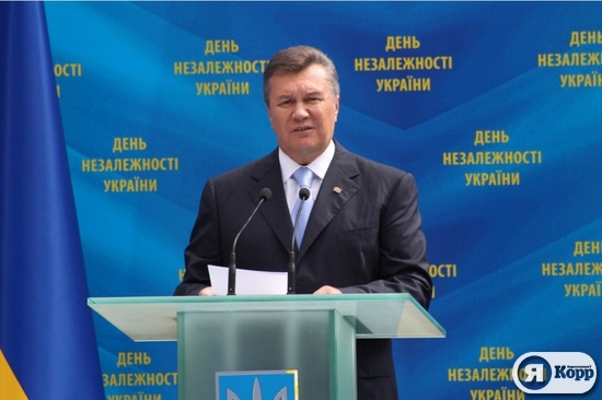 Виктор Янукович в день 22 годовщины независимости Украины