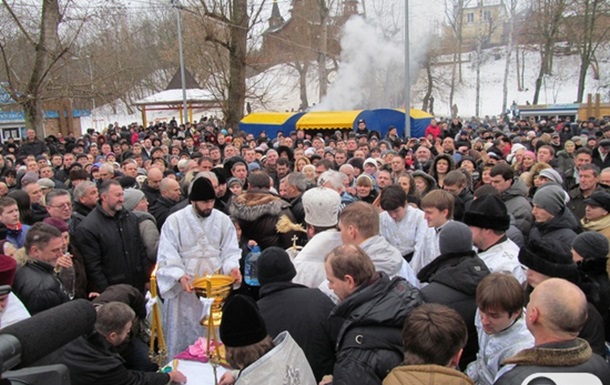Крещение в Саржином яру в Харькове
