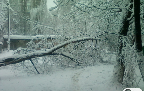 Снежная стихия в Киеве 11 декабря
