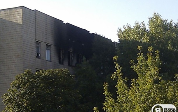 Пожежа у військовому містечку в Києві