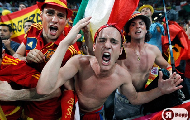 Євро-2012. Іспанські вболівальники в Донецьку