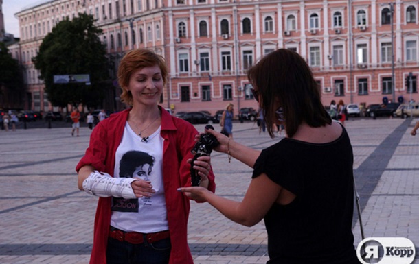 Флеш-моб на честь Майкла Джексона в центрі Києва