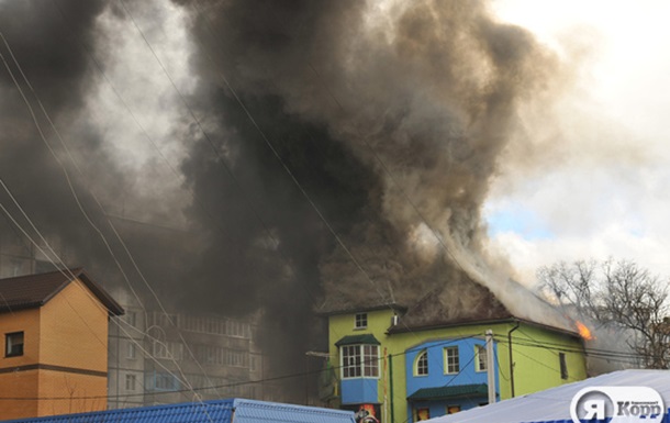 Пожежа в Обухові на Ранковому ринку
