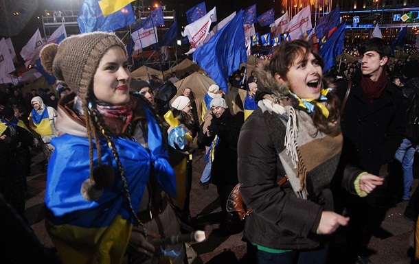 На объединенный Евромайдан в Киеве прибыли студенты Западной Украины