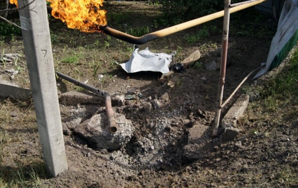 В Славянске снарядом повредило газопровод 