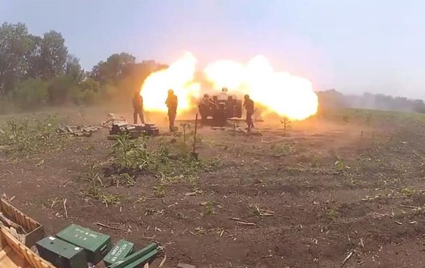 Вогонь артилерії під Слов янськом - відео 
