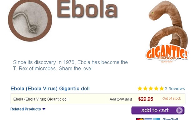 Американці розкуповують плюшеві копії вірусу Ебола