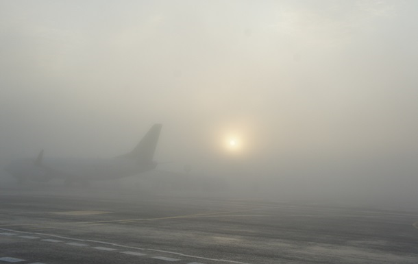 В аэропорту  Киев  задерживаются рейсы из-за тумана