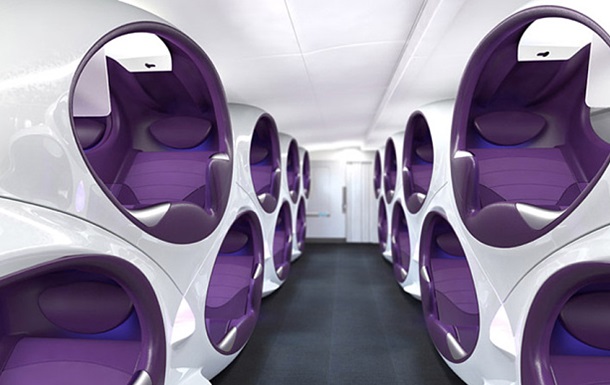 Дизайнерская компания представила проект салона самолета будущего