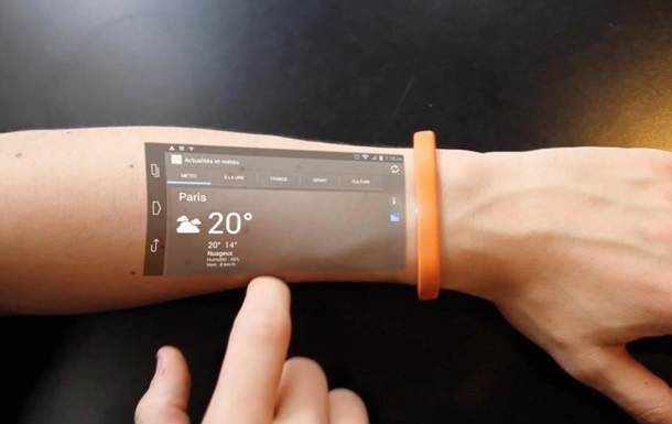 Як на долоні: представлений браслет, що проектує екран смартфона на руку