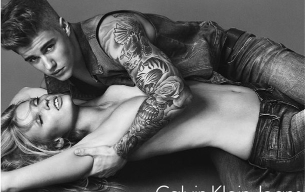 Джастін Бібер знявся в рекламі для Calvin Klein з дорослою моделлю