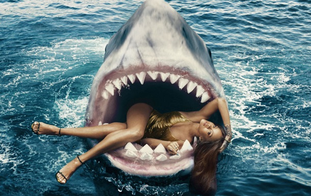 Рианна снялась с акулами в фотосессии для Harper s Bazaar 
