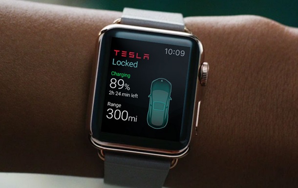 Украинцы создали первое приложение для управления авто Tesla c Apple Watch