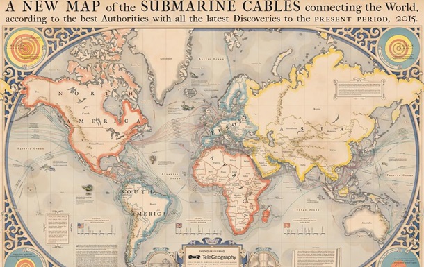 В США создана  морская карта интернета 