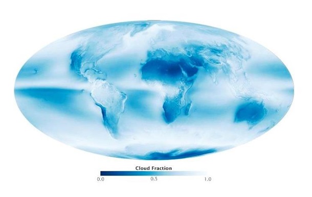 NASA показало самые облачные и сухие места на планете