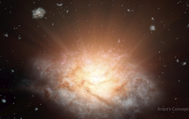 NASA показало самую яркую галактику во Вселенной